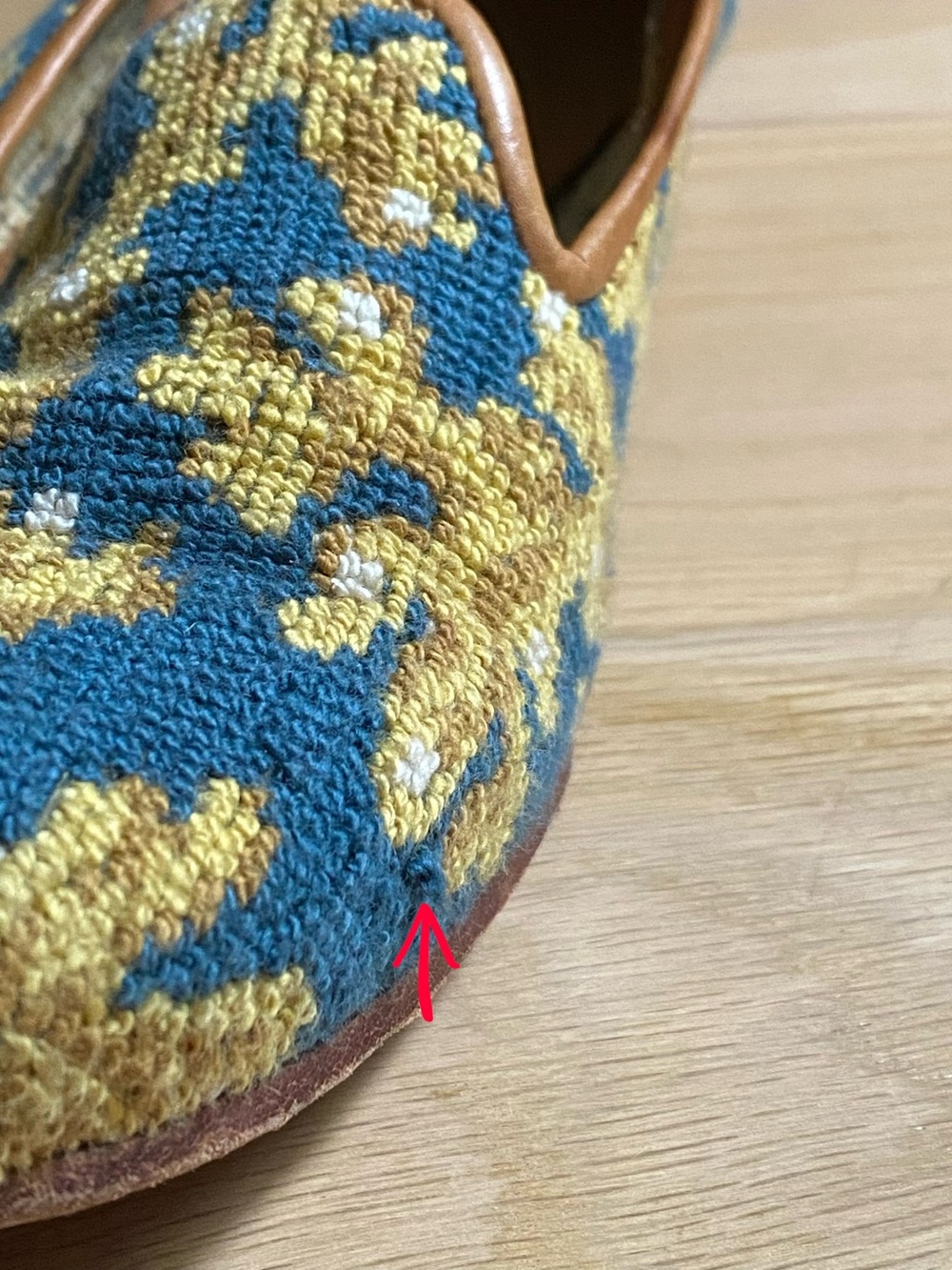 Stubbs & Wootton Palm Beach Blue Gold Coral Reef Needlepoint Loafers Size 7.5 - Picture 11 of 13